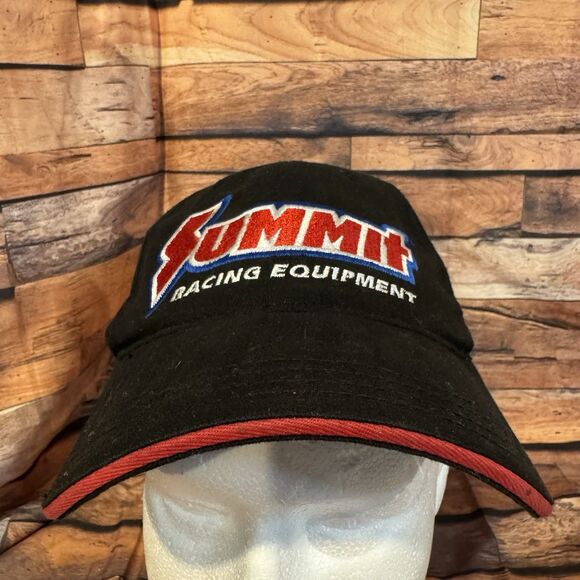 Summit Racing Equipment Black Baseball Hat Cap Adjustable Race Car Auto Fan Gear - Picture 1 of 8